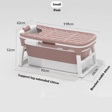 Load image into Gallery viewer, Cordial Shining Bath Barrel Adult Folding Bath Tub Household Bath Barrel Adult Thick Plastic Bathtub Full Body Children Bathtub
