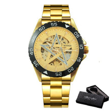 Load image into Gallery viewer, Gold Watch Men Automatic Watches Mens 2020 Top Brand Luxury Clocks Iced Out Mechanical Royal Wristwatch WINNER часы мужские
