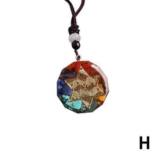 Load image into Gallery viewer, Natural Stone Necklace Orgonite Pendant Sri Yantra Necklace Sacred Geometry Chakra Energy Necklace Meditation Jewelry Accessory
