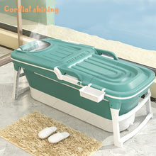 Load image into Gallery viewer, Cordial Shining Adult Bathtub Large 152cm Foldable Portable Thicken Sweat Steam Keep Warm Home Bath Tub
