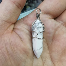 Load image into Gallery viewer, Mix Crystal Stone Opal malachite Lapis Green Howlite Stone Onyx Rose Pink Quartz Carnelian Faceted Bead Twining Pendant 1PCS
