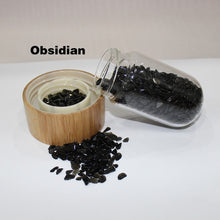Load image into Gallery viewer, 2021 Drop Shipping Natural Crystal Quartz Gravel Gemstone Healing Glass Energy Elixir drink Water Bottle Bamboo glass cup gift
