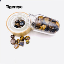 Load image into Gallery viewer, 2021 Drop Shipping Natural Crystal Quartz Gravel Gemstone Healing Glass Energy Elixir drink Water Bottle Bamboo glass cup gift
