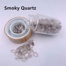 Load image into Gallery viewer, 2021 Drop Shipping Natural Crystal Quartz Gravel Gemstone Healing Glass Energy Elixir drink Water Bottle Bamboo glass cup gift
