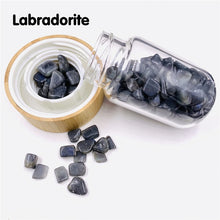 Load image into Gallery viewer, 2021 Drop Shipping Natural Crystal Quartz Gravel Gemstone Healing Glass Energy Elixir drink Water Bottle Bamboo glass cup gift
