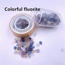 Load image into Gallery viewer, 2021 Drop Shipping Natural Crystal Quartz Gravel Gemstone Healing Glass Energy Elixir drink Water Bottle Bamboo glass cup gift
