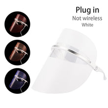 Load image into Gallery viewer, LED Light Photon Therapy Facial Mask Acne Wrinkle Removal Skin Rejuvenation USB 3 Colors Electric LED Facial Spa Mask Treatment
