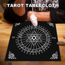 Load image into Gallery viewer, Black Altar Tarot Cards Bag Party Table Cloth Tarot card eight array table cloth Retro Tablecloth For Divination Wicca Tapestry
