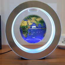 Load image into Gallery viewer, 4inch Round LED Globe Magnetic Floating Globe Figurine Decoration Geography Levitating Rotating Night Lamp World Map Home Decor
