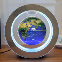 Load image into Gallery viewer, 4inch Round LED Globe Magnetic Floating Globe Figurine Decoration Geography Levitating Rotating Night Lamp World Map Home Decor
