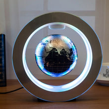 Load image into Gallery viewer, 4inch Round LED Globe Magnetic Floating Globe Figurine Decoration Geography Levitating Rotating Night Lamp World Map Home Decor
