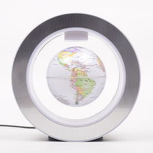 Load image into Gallery viewer, 4inch Round LED Globe Magnetic Floating Globe Figurine Decoration Geography Levitating Rotating Night Lamp World Map Home Decor
