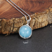 Load image into Gallery viewer, Real Pure 925 Sterling Silver Labradorite Pendant Necklace With Box Chain Simple Elegant Natural Stone Pendant For Women
