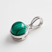 Load image into Gallery viewer, 100% 925 Sterling Silver Pendant Natural Malachite Labradorite Crystal Agate Opal Moonstone Gem Necklace Women Fashion Jewelry
