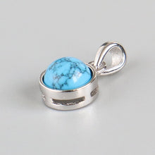 Load image into Gallery viewer, 100% 925 Sterling Silver Pendant Natural Malachite Labradorite Crystal Agate Opal Moonstone Gem Necklace Women Fashion Jewelry
