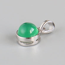 Load image into Gallery viewer, 100% 925 Sterling Silver Pendant Natural Malachite Labradorite Crystal Agate Opal Moonstone Gem Necklace Women Fashion Jewelry
