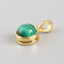 Load image into Gallery viewer, 100% 925 Sterling Silver Pendant Natural Malachite Labradorite Crystal Agate Opal Moonstone Gem Necklace Women Fashion Jewelry
