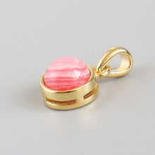 Load image into Gallery viewer, 100% 925 Sterling Silver Pendant Natural Malachite Labradorite Crystal Agate Opal Moonstone Gem Necklace Women Fashion Jewelry
