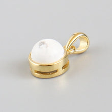 Load image into Gallery viewer, 100% 925 Sterling Silver Pendant Natural Malachite Labradorite Crystal Agate Opal Moonstone Gem Necklace Women Fashion Jewelry
