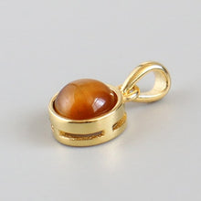 Load image into Gallery viewer, 100% 925 Sterling Silver Pendant Natural Malachite Labradorite Crystal Agate Opal Moonstone Gem Necklace Women Fashion Jewelry
