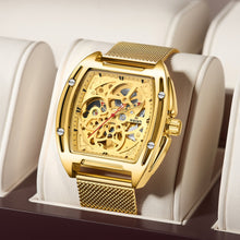 Load image into Gallery viewer, SWISH 2020 Mechanical Watch Men Gold Automatic Watch with Mesh Bracelet Luxury Waterproof Sports Skeleton Tourbillon Wristwatch
