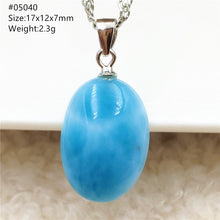 Load image into Gallery viewer, Top Quality Natural Blue Larimar Gemstone Women Man Pendant Heart Water Drop Oval Love Oval Dominica Lucky Gift Necklace AAAAAA
