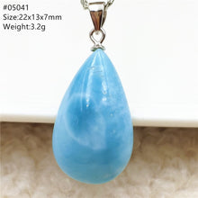 Load image into Gallery viewer, Top Quality Natural Blue Larimar Gemstone Women Man Pendant Heart Water Drop Oval Love Oval Dominica Lucky Gift Necklace AAAAAA
