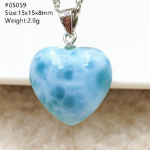 Load image into Gallery viewer, Top Quality Natural Blue Larimar Gemstone Women Man Pendant Heart Water Drop Oval Love Oval Dominica Lucky Gift Necklace AAAAAA
