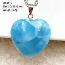 Load image into Gallery viewer, Top Quality Natural Blue Larimar Gemstone Women Man Pendant Heart Water Drop Oval Love Oval Dominica Lucky Gift Necklace AAAAAA
