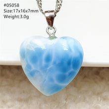 Load image into Gallery viewer, Top Quality Natural Blue Larimar Gemstone Women Man Pendant Heart Water Drop Oval Love Oval Dominica Lucky Gift Necklace AAAAAA
