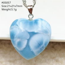 Load image into Gallery viewer, Top Quality Natural Blue Larimar Gemstone Women Man Pendant Heart Water Drop Oval Love Oval Dominica Lucky Gift Necklace AAAAAA
