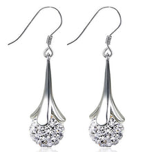 Load image into Gallery viewer, Fashion Moonstone Opal Drop Earrings Flower Leaf Tassel Long Earring Jewelry For Women Trendy Imitation Pearls Drop Earrings
