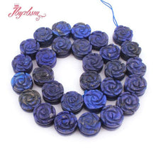 Load image into Gallery viewer, 14mm Natural Quartz Lapis Lepidolite Loose Beads Flower Natural Stone Beads For Women Necklace Bracelet Jewelry Making 5 pc/15&quot;
