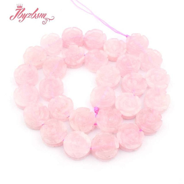 14mm Natural Quartz Lapis Lepidolite Loose Beads Flower Natural Stone Beads For Women Necklace Bracelet Jewelry Making 5 pc/15