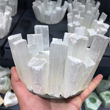 Load image into Gallery viewer, Natural selenite handmade candle holders for home decoration healing crystals candles
