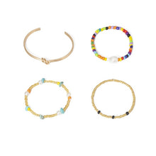 Load image into Gallery viewer, Bohemian Handwoven Multi-layer Colorful Round Beaded Stone Pearl Bracelet Retro Rice Ethnic Bangles Wholesale Bracele 2019
