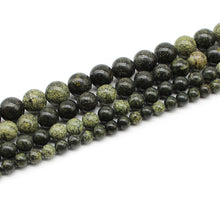 Load image into Gallery viewer, Natural Stone Russian Serpentine  Beads  6 8 10 12mm Round Loose Beads Needlework for Jewelry Making DIY Bracelet Wholesale 15"
