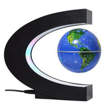 Load image into Gallery viewer, Globe with LED Lights, 360 degree C-Shaped Magnetic Levitation World Map of the Globe, Suitable for Education UK Plug
