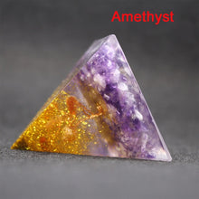 Load image into Gallery viewer, Orgonite Pyramid Spiritual Healing Energy Converter Metatron Generator Natural Crystal Jewelry Reiki Chakra Stones Xmas Gift
