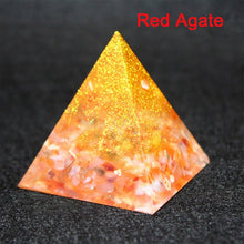 Load image into Gallery viewer, Orgonite Pyramid Spiritual Healing Energy Converter Metatron Generator Natural Crystal Jewelry Reiki Chakra Stones Xmas Gift
