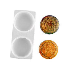 Load image into Gallery viewer, Faceted Round Square Orgonite Resin Pendant Mold Crystals Stones Orgone Silicone Resin Mold Keychain Jewelry Making Tool
