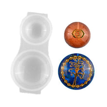 Load image into Gallery viewer, Faceted Round Square Orgonite Resin Pendant Mold Crystals Stones Orgone Silicone Resin Mold Keychain Jewelry Making Tool
