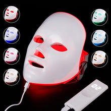 Load image into Gallery viewer, 7 Colors Led Mask Photon Electric LED Facial Mask LED Skin Rejuvenation Anti Wrinkle Acne Photon Therapy Home Salon Beauty Tool
