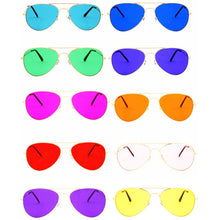 Load image into Gallery viewer, 10 Colors Set Therapy Mood Glasses,Migraine Glasses Light Therapy Chakra Healing Glasses Chromotherapy Colored Lenses SunGlasses
