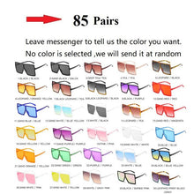 Load image into Gallery viewer, Wholesale 40 Colors One Piece Oversized Square Sunglasses For Women 2021 Luxury Brand Black Sun Glasses Female Big Shades  Bulk
