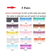 Load image into Gallery viewer, Wholesale 14 Colors One Piece Rimless Square Women&#39;s Sunglasses Alloy Flat Brown Sun Glasses Men Shield Hip Hop Shades Ink Bulk
