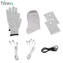 Load image into Gallery viewer, Tlinna Conductive Silver Fiber Gloves Kneepads EMS Electric Massage Therapy Socks Cable Electrode Pads for Digital Massager
