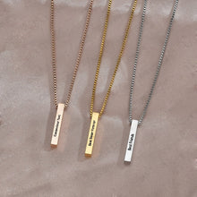 Load image into Gallery viewer, Personalized DIY Women's Necklaces Cylinder Pendant Stainless Steel Customized Necklace Gift for Woman Sister Friends
