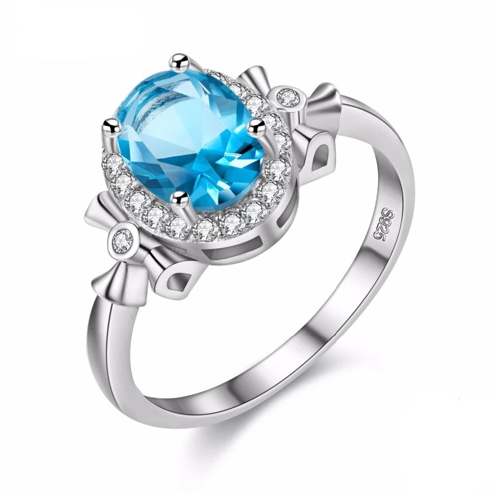 Princess Ring Natural Topaz Gemstone